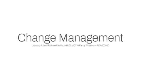 Change Management