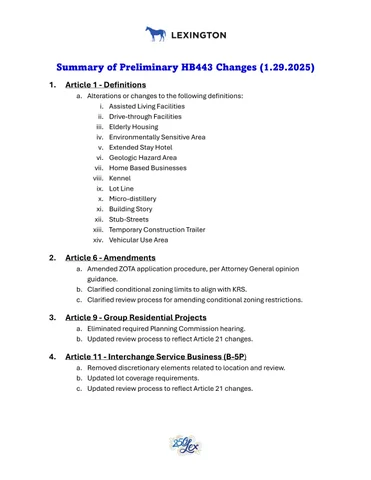 HB 443 Implementation ZOTA 1-29-25