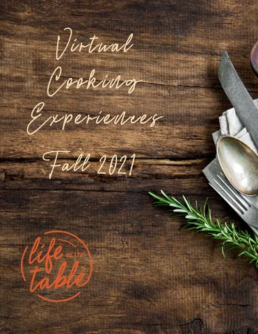 Live, Virtual Cooking Classes Fall 2021