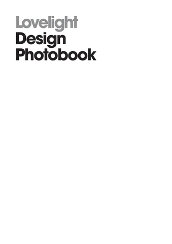 Lovelight Design Photobook 第 1 册 册