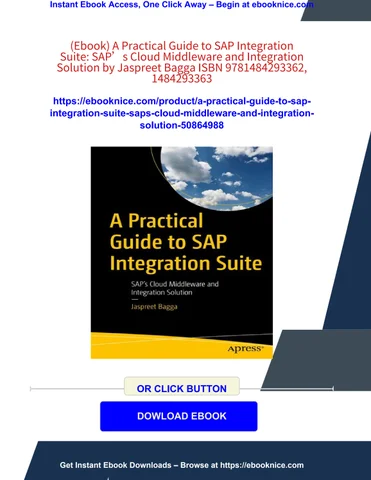 (ebook) a practical 指南 to sap integration suite: sap’s cloud middleware and integration solution