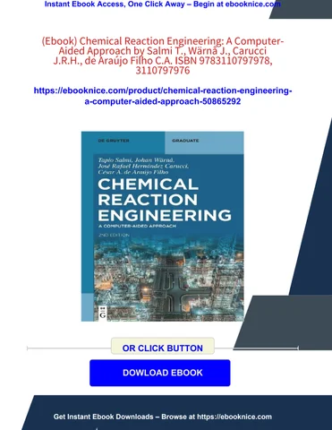 salmi t., wärnå j., carucci j.r. 灯饰目录 · (ebook) chemical reaction engineering: a computer-aided approach by