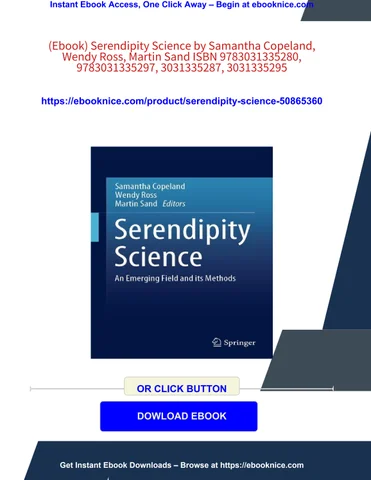 samantha copeland, wendy ross, martin sand isbn 9783031335280, 978303 灯饰目录 · (ebook) serendipity science by