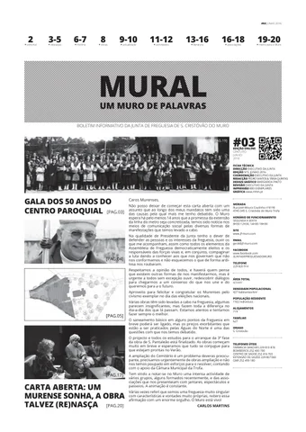Boletim informativo da Junta 德文 Freguesia 德文 S. Cristóvão do Muro - Ed.3