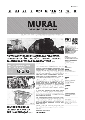 Boletim Informativo da Junta 德文 Freguesia 德文 S. Cristóvão do Muro - Ed.1