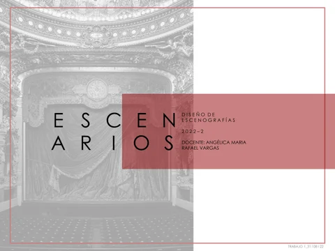 Tema: ESCENARIOS ESCENOGRAFIAS / Curso: DISEÑO 德文 ESCENOGRAFIAS / UPN / SANCHEZ MONTESINOS MARITZA