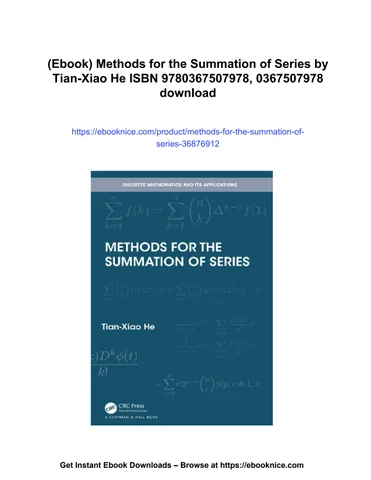 tian-xiao he isbn 9780367507978, 0367507978 - The com (ebook) methods for the summation of 灯饰系列 by