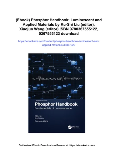 ru-shi liu (editor), xiaojun wang (e 灯饰目录 · (ebook) phosphor handbook: luminescent and applied materials by