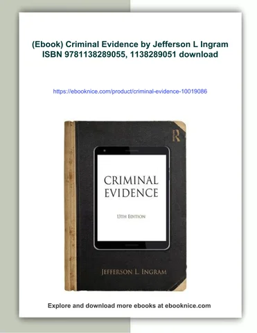 jefferson l ingram isbn 9781138289055, 1138289051 - The 2025 ebook edit 灯饰目录 · (ebook) criminal evidence by