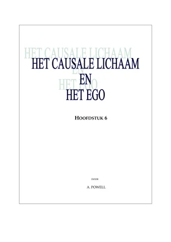A POWELL-Het Causale Lichaam 英文 Het Ego-hoofdstuk 6-