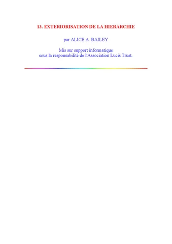 法国 -Exteriorisation- 德文 -la-Hierarchie-Alice-Bailey 册 1