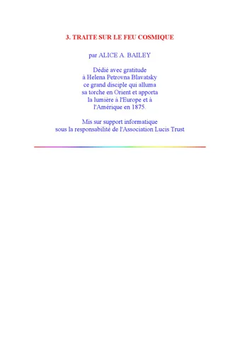 法国 -Traite-Sur-Le-Feu-Cosmique-Alice-Bailey 册 1
