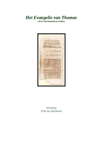 Het Evangelie van Thomas