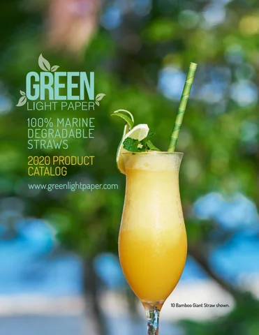 Green 灯饰 Paper 2020 目录 - 100% Marine Degradable Paper Straws