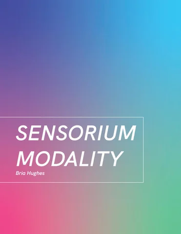 Sensorium Modality – Bria Hughes