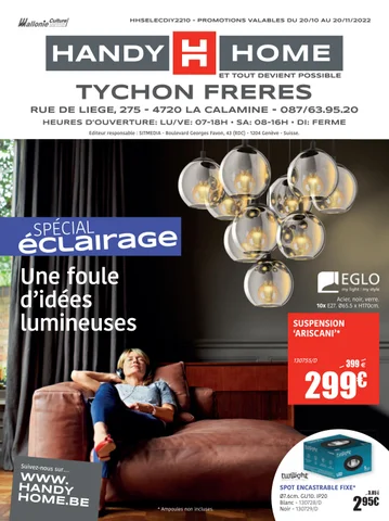 MENO 灯饰目录 · Folder spécial éclairage Tychon 法文 ères 2022