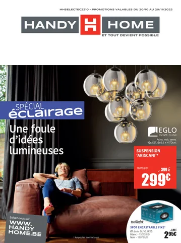 MENO 灯饰目录 · Folder HandyHome spécial éclairage 2022
