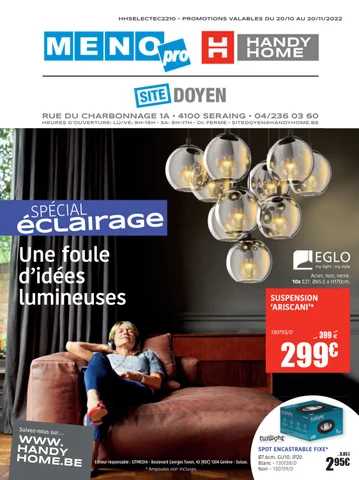 MENO 灯饰目录 · Folder spécial éclairage Site Doyen 2022