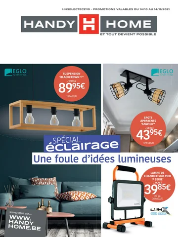 MENO 灯饰目录 · Folder HandyHome Spécial Éclairage TEC 法文 2021