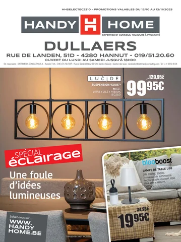 MENO 灯饰目录 · Folder spécial éclairage Dullaers 2023
