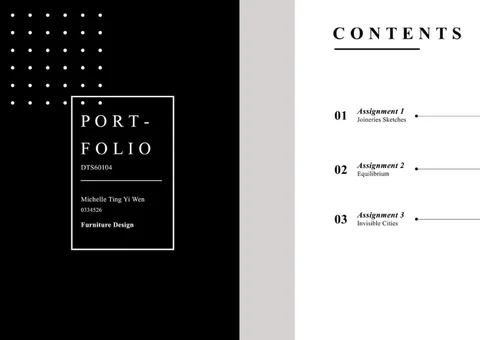 Michelle Ting 家具目录 · 家具 Design DTS60104 PORTFOLIO