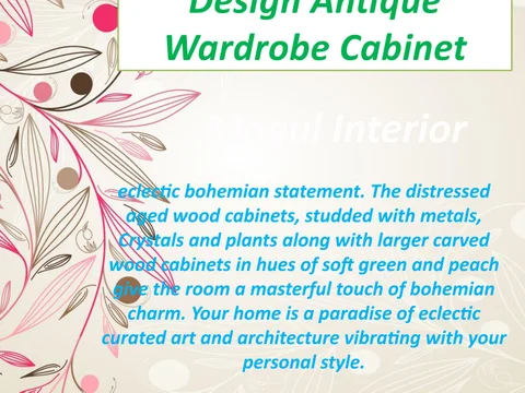 Eclectic Bohemian Design Antique 衣柜 柜