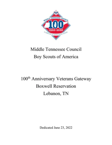 100th Anniversary Veterans Gateway 小册