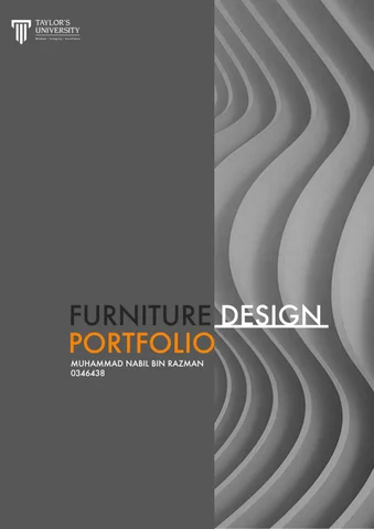 Nab Razman 家具目录 · 家具 Design Portfolio