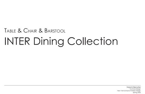 Naomi Benatar 家具 Design 3 || INTER Dining 产品集