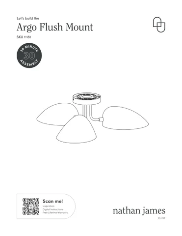 nathanjameshome 家具目录 · Argo 吸顶灯 Instruction Sheet