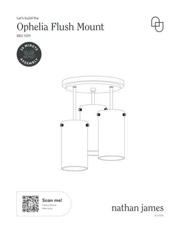 nathanjameshome 家具目录 · Ophelia 吸顶灯 Instruction Sheet