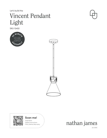 nathanjameshome 灯饰目录 · Vincent 吊灯 Instruction Sheet