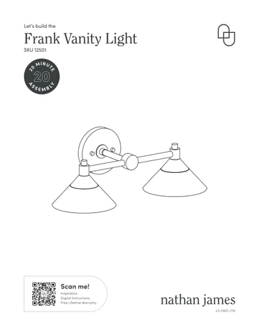 nathanjameshome 家具目录 · Frank 镜前灯 Instruction Sheet