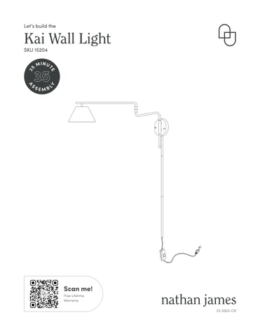 nathanjameshome 灯饰目录 · Kai 壁灯 Instruction Sheet