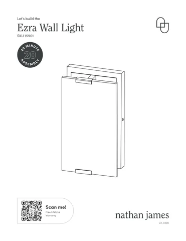 nathanjameshome 灯饰目录 · Ezra 壁灯 Instruction Sheet