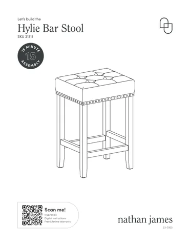 nathanjameshome 家具目录 · Hylie Bar 凳 Instruction Sheet