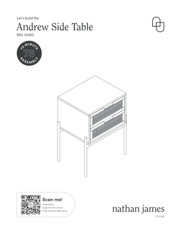 nathanjameshome 家具目录 · Andrew 边几 Instruction Sheet