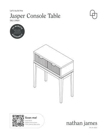 nathanjameshome 家具目录 · Jasper 玄关桌 Instruction Sheet