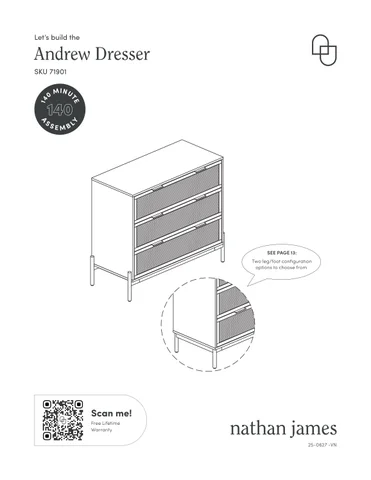 nathanjameshome 家具目录 · Andrew 斗柜 Instruction Sheet