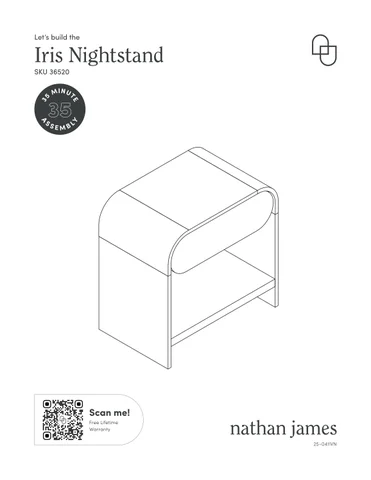 nathanjameshome 家具目录 · Iris 床头柜 Instruction Sheet 36520