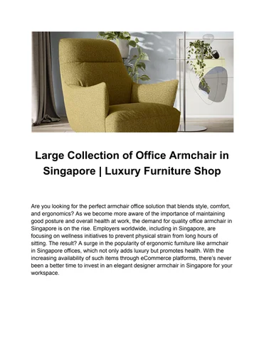 Large 产品集 of 办公 扶手椅 in Singapore | 轻奢 家具 Shop