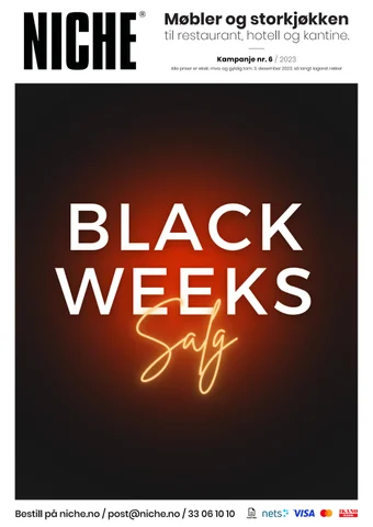 NICHE Black Weeks Salg 2023