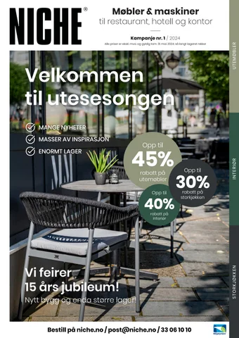 NICHE Utemøbelmagasin 2024