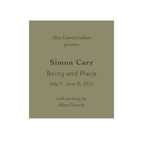 Simon Carr: Being and Place