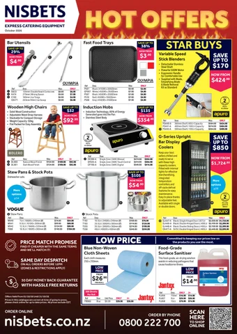 Hot Offers Nisbets New Zealand October 2026
