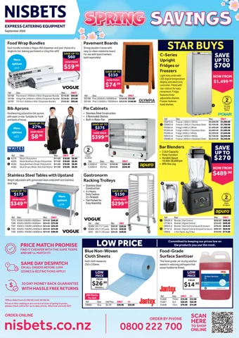 Nisbets New Zealand 春季 Savings September 2026