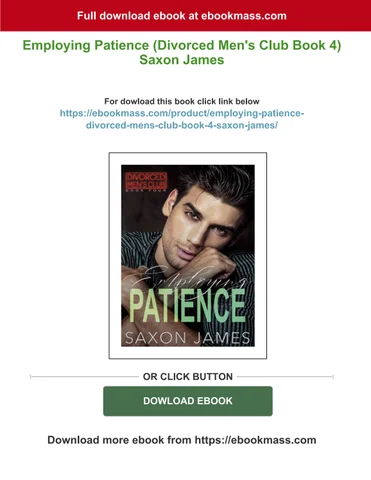 [Ebooks PDF] download Employing patience (divorced men's club 册 4) saxon james 全集 chapters