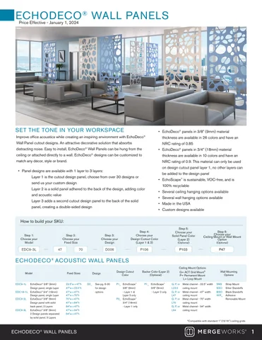 OC Office Installation MergeWorks EchoDeco Wall Panels 家具目录