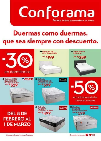 Ofertas Supermercados 家具目录 conforama especial dormitorios y colchones