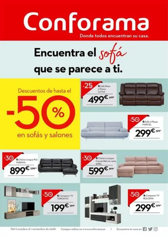 Ofertas Supermercados 家具目录 Conforama descuento 英文 salor y sofas que se parece a ti
